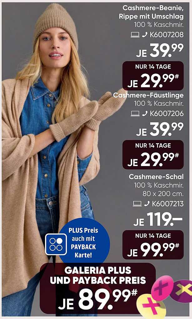 Cashmere-Beanie, Rippe mit Umschlag 100 % Kaschmir