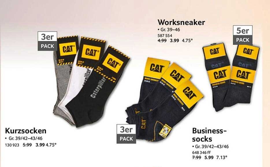 CAT Kurzsocken (3er Pack)
