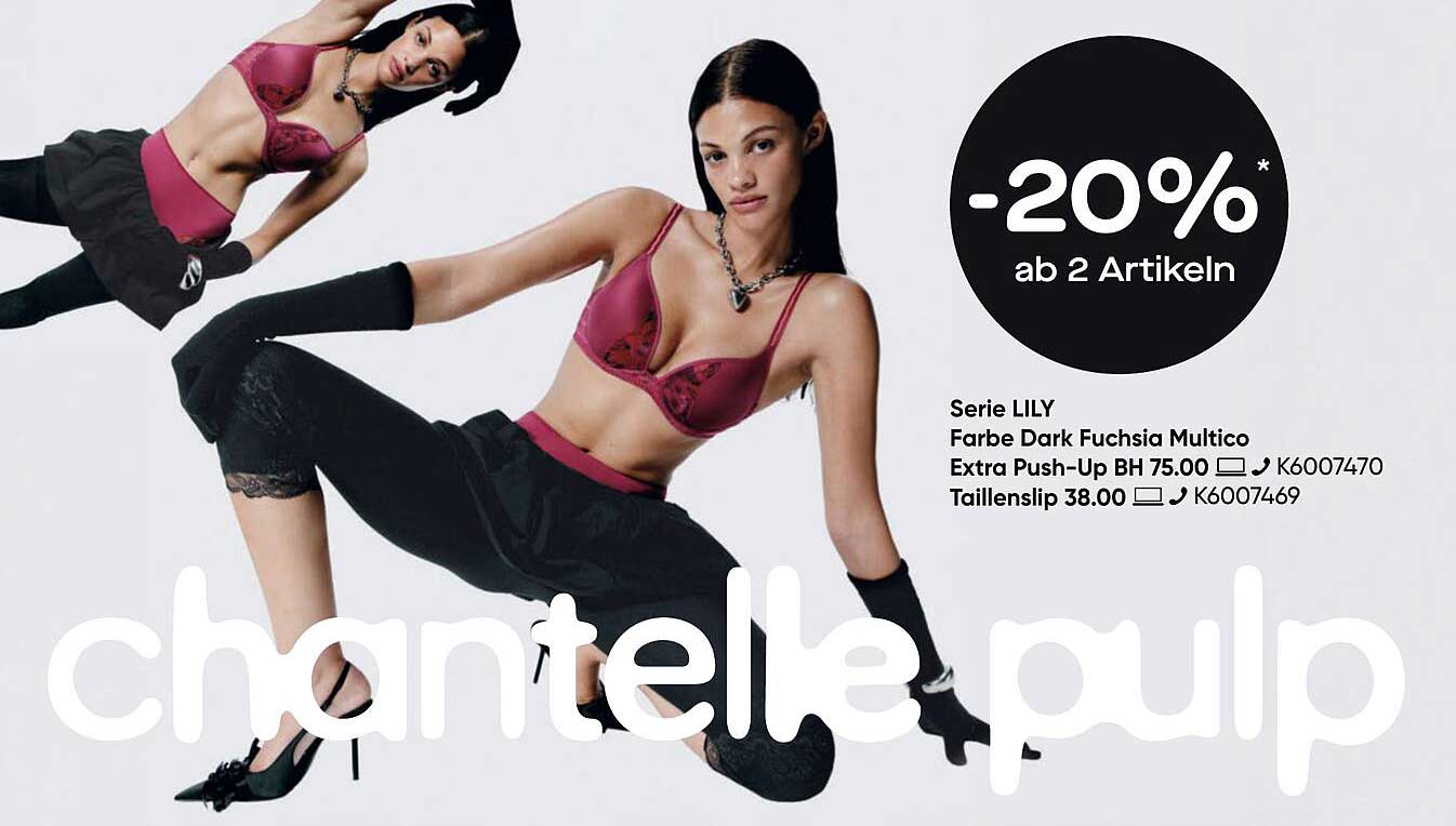 Chantelle Lily: Extra Push-Up BH und Taillenslip im Set