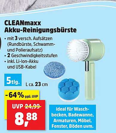 CLEANmaxx Akku-Reinigungsbürste
