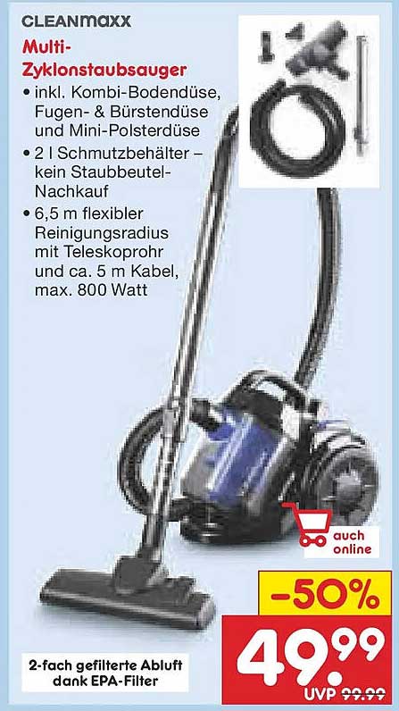 CLEANmaxx Multi-Zyklonstaubsauger