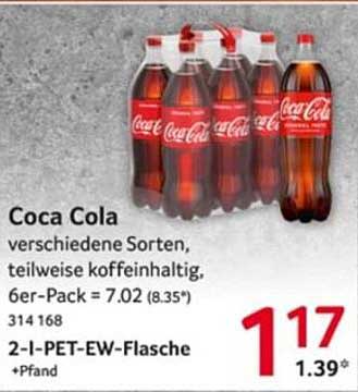 Coca Cola 2-l-PET-EW-Flasche im 6er-Pack