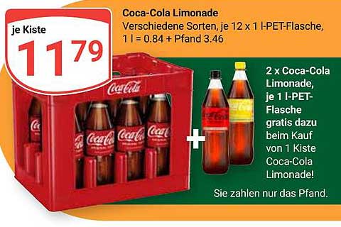 Coca-Cola Limonade – 12 x 1 PET-Flasche zum Sonderpreis
