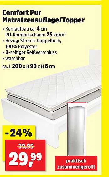 Comfort Pur Matratzenauflage/Topper