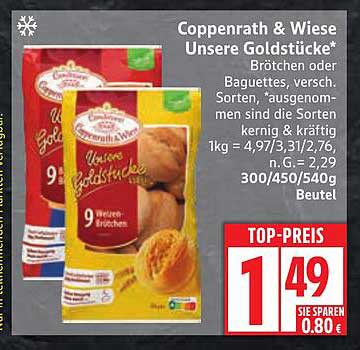 Coppenrath & Wiese Unsere Goldstücke* Brötchen oder Baguettes, verschiedene Sorten