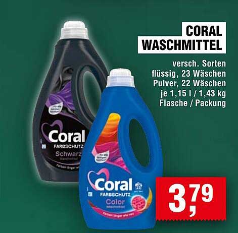 CORAL WASCHMITTEL - Verschiedene Sorten