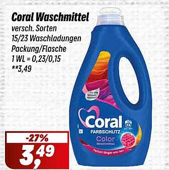 Coral Waschmittel - Verschiedene Sorten
