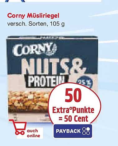 Corny Müsliriegel - verschiedene Sorten, 105 g