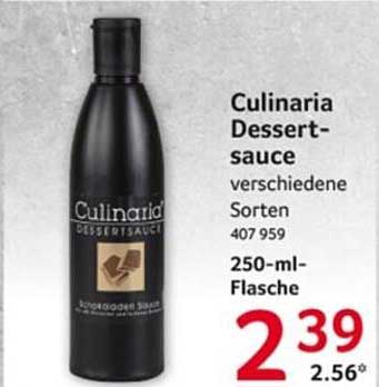 Culinaria Dessert-Sauce verschiedene Sorten 250-ml-Flasche