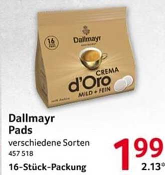 Dallmayr Pads Crema d'Oro Mild + Fein - 16 Stück