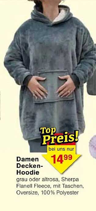 Damen Decken-Hoodie