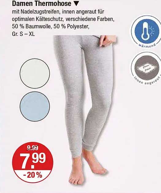 Damen Thermohose mit Nadelzugstreifen