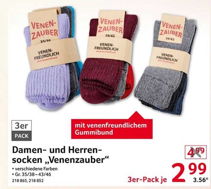Damen- und Herren- socken „Venenzauber“