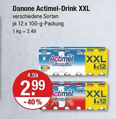 Danone Actimel-Drink XXL – verschiedene Sorten