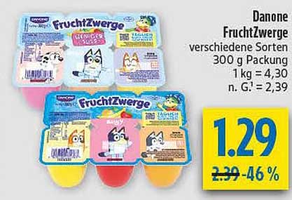 Danone FruchtZwerge verschiedene Sorten 300 g