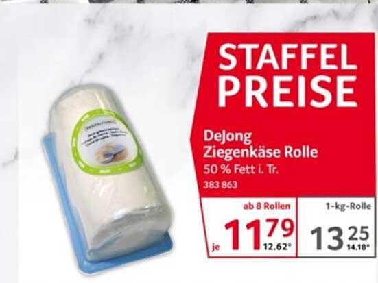 DeJong Ziegenkäse Rolle 50 % Fett i. Tr.