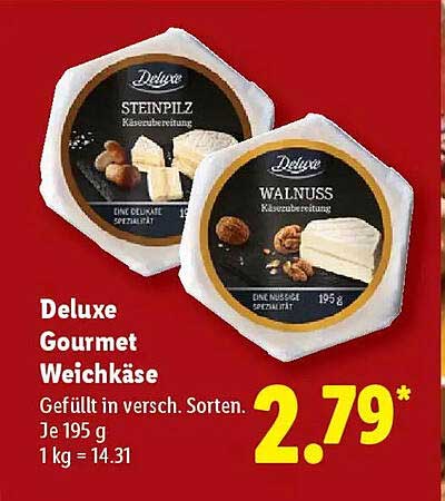 Deluxe Gourmet Weichkäse - Steinpilz & Walnuss