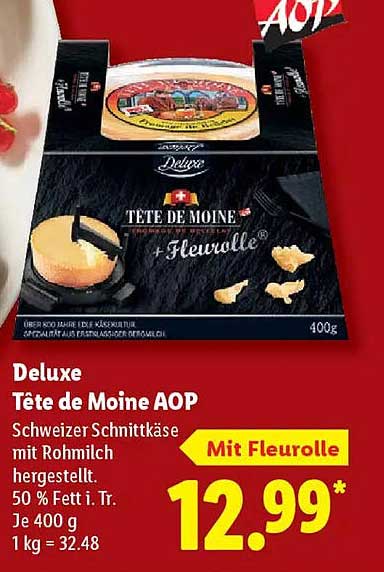 Deluxe Tête de Moine AOP - Schweizer Schnittkäse mit Rohmilch