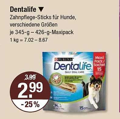 Dentalife Zahnpflege-Sticks für Hunde, verschiedene Größen