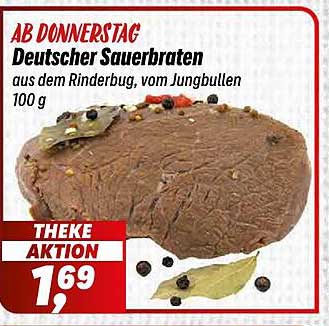 Deutscher Sauerbraten aus dem Rinderbug, vom Jungbullen