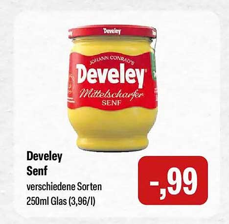 Develey Senf verschiedene Sorten 250ml Glas