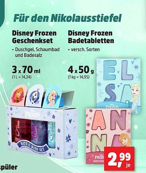 Disney Frozen Geschenkeset und Badetabletten