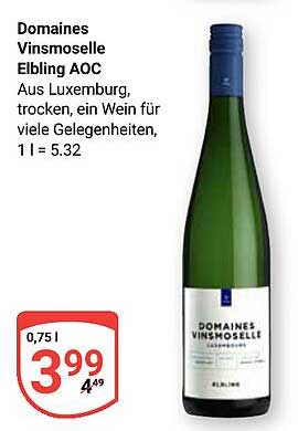 Domaines Vinsmoselle Elbling AOC 0,75 l