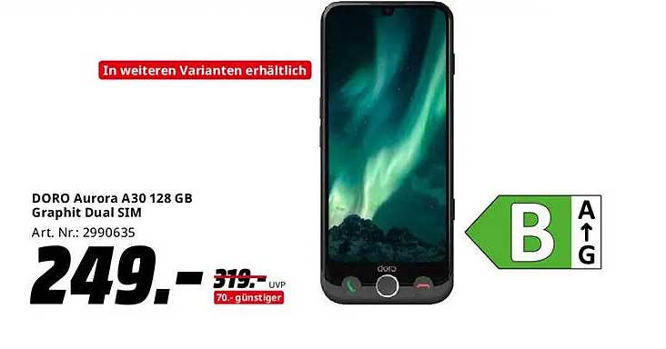 DORO Aurora A30 128 GB Graphit Dual SIM