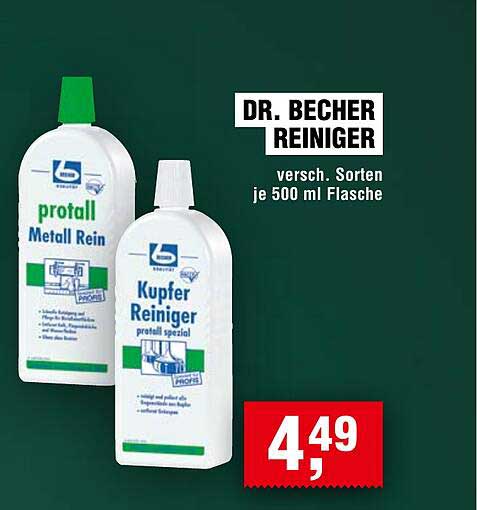 Dr. Becher Reiniger - verschiedene Sorten je 500 ml Flasche