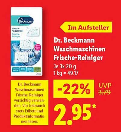 Dr. Beckmann Waschmaschinen Frische-Reiniger 3x20 g