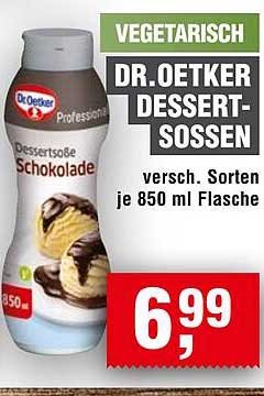 Dr. Oetker Dessertsoßen, verschiedene Sorten, 850 ml Flasche