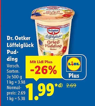 Dr. Oetker Löffelglück Pudding