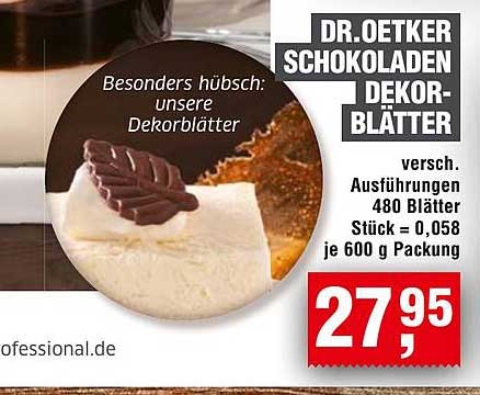 DR. OETKER SCHOKOLADEN DEKORBLÄTTER