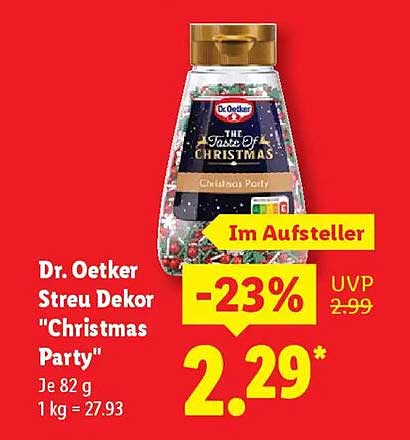 Dr. Oetker Streu Dekor 'Christmas Party'