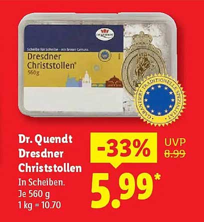 Dr. Quendt Dresdner Christstollen 560g