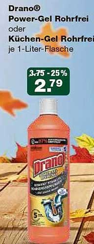 Drano® Power-Gel Rohrfrei oder Küchen-Gel Rohrfrei je 1-Liter-Flasche
