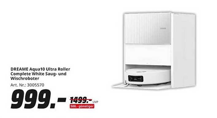 DREAME Aqua10 Ultra Roller Complete White Saug- und Wischroboter
