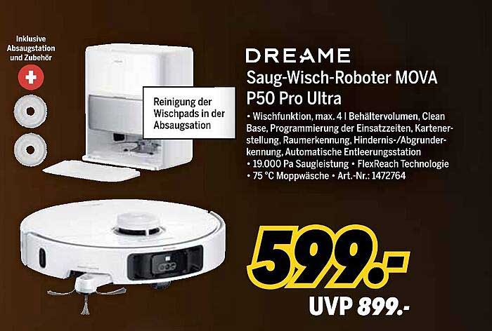 DREAME Saug-Wisch-Roboter MOVA P50 Pro Ultra