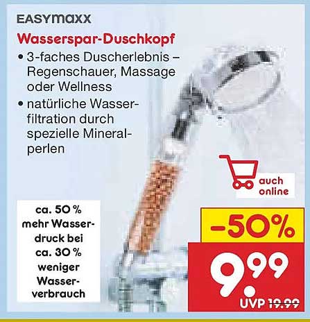 EASYmaxx Wasserspar-Duschkopf