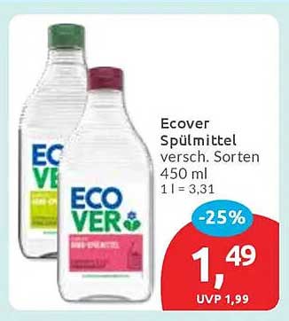 Ecover Spülmittel - verschiedene Sorten 450 ml