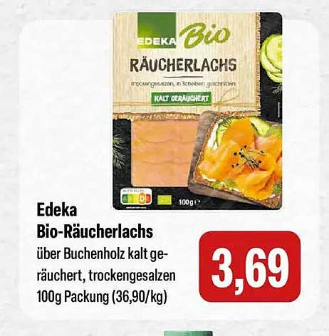 Edeka Bio-Räucherlachs - über Buchenholz kalt geräuchert