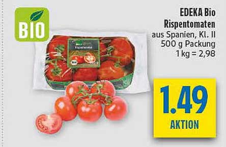EDEKA Bio Rispentomaten aus Spanien, Kl. II