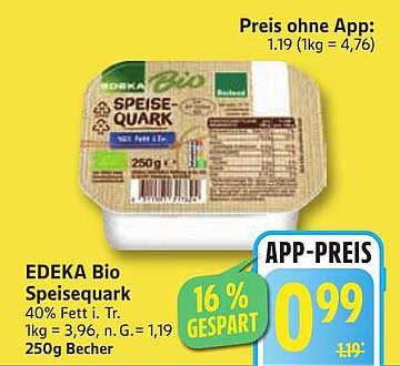 EDEKA Bio Speisequark 250g
