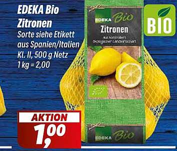 EDEKA Bio Zitronen 500 g