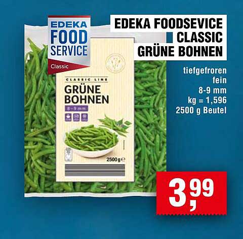 EDEKA FOOD SERVICE CLASSIC GRÜNE BOHNEN 2500 g
