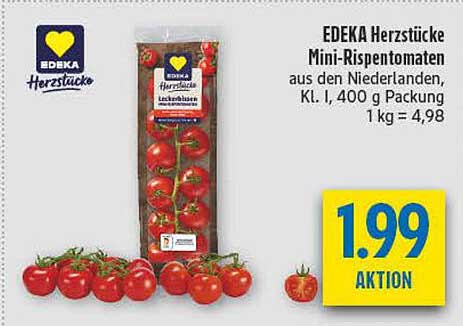 EDEKA Herzstücke Mini-Rispentomaten 400 g