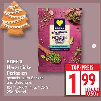 EDEKA Herzstücke Pistazien gehackt, zum Backen und Dekorieren