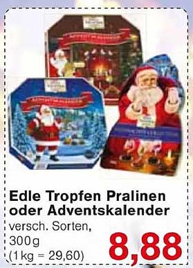 Edle Tropfen Pralinen oder Adventskalender, 300g