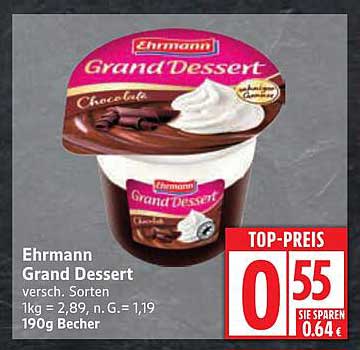Ehrmann Grand Dessert - Verschiedene Sorten