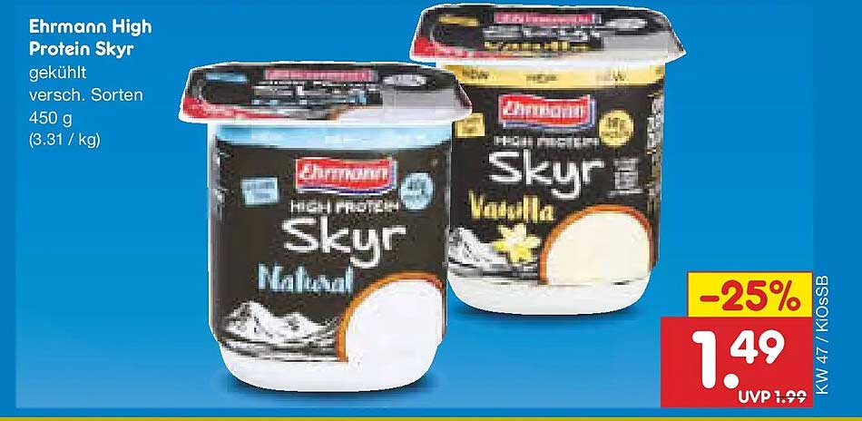Ehrmann High Protein Skyr - Verschiedene Sorten 450 g